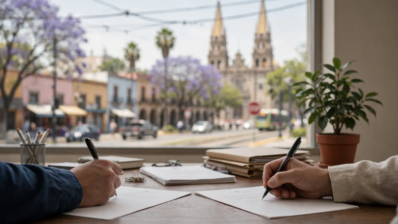 Firma del acta de entrega-recepción en la Secretaría General de Gobierno de Jalisco