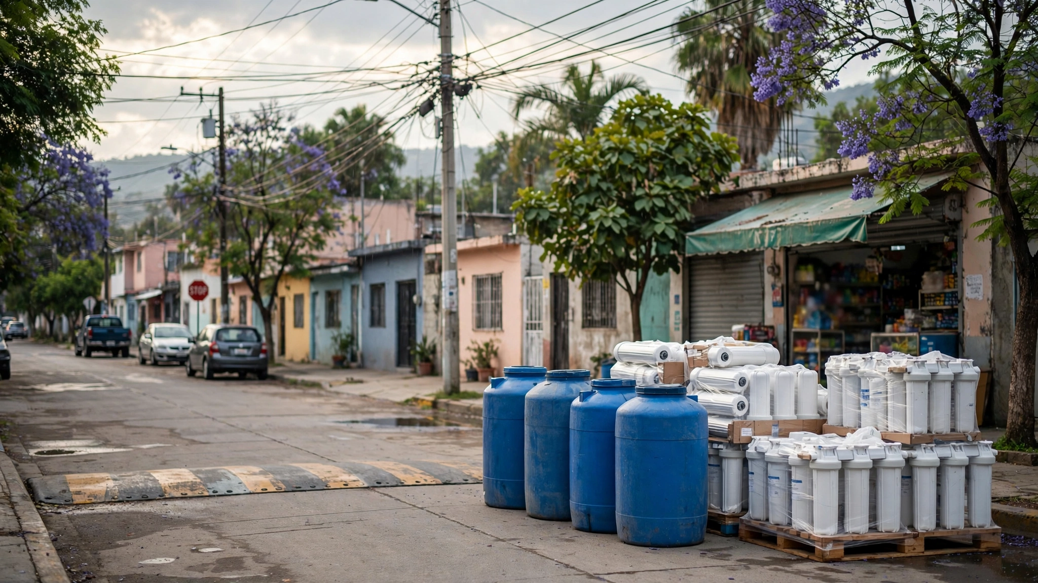 Cisternas y filtros entregados a familias en una colonia de Guadalajara