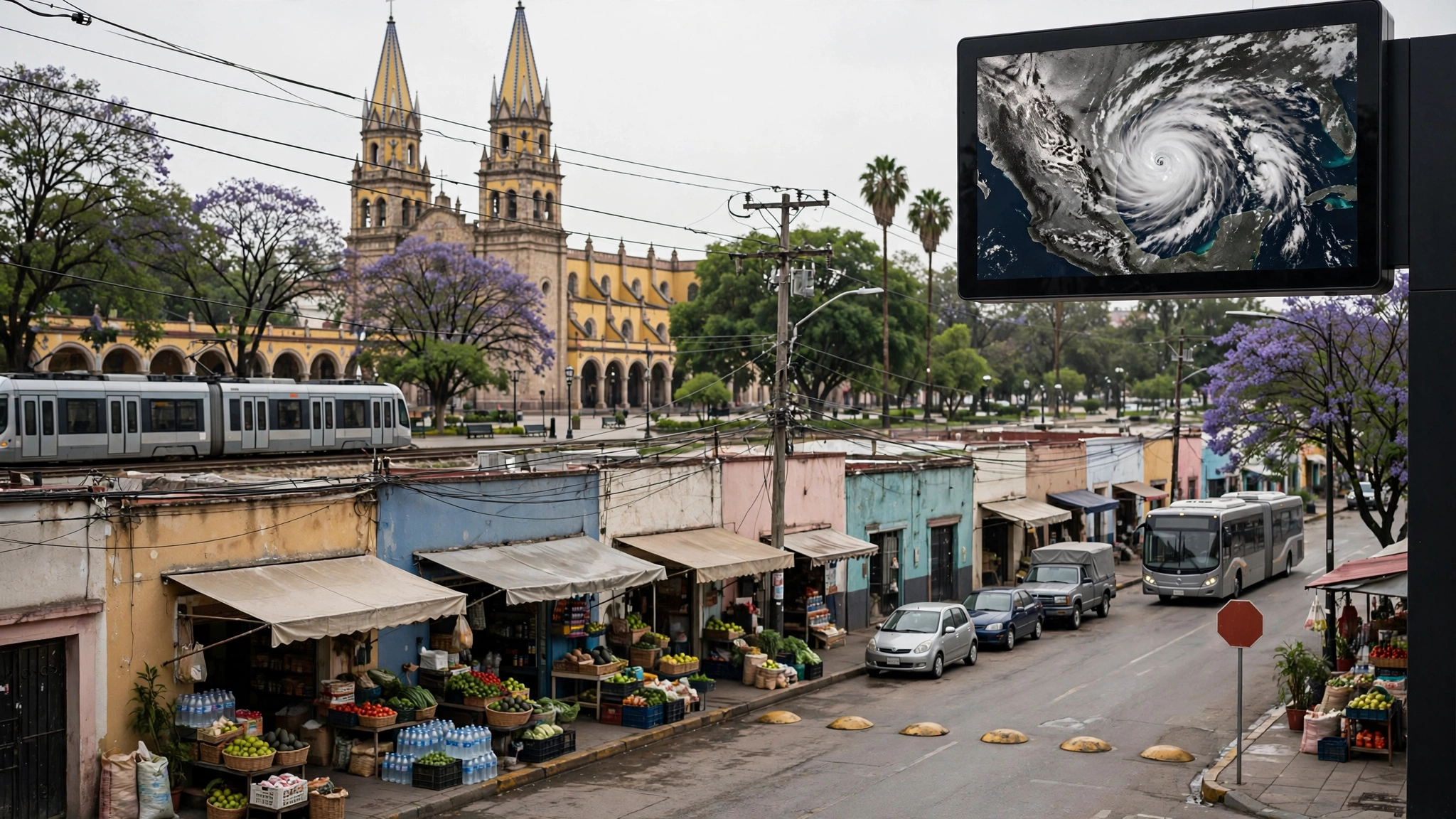 Imagen satelital del huracán Trudy frente a las costas del Pacífico mexicano