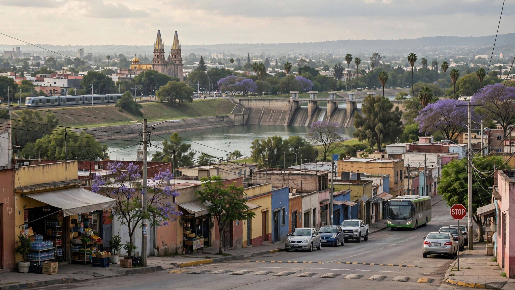 Vista de la presa Las Pintas, fuente de agua para la Zona Metropolitana de Guadalajara