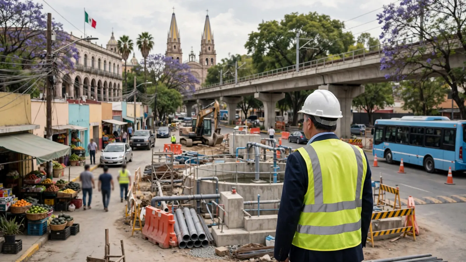 El gobernador Pablo Lemus recorre las obras de la planta potabilizadora Miravalle Uno en Guadalajara