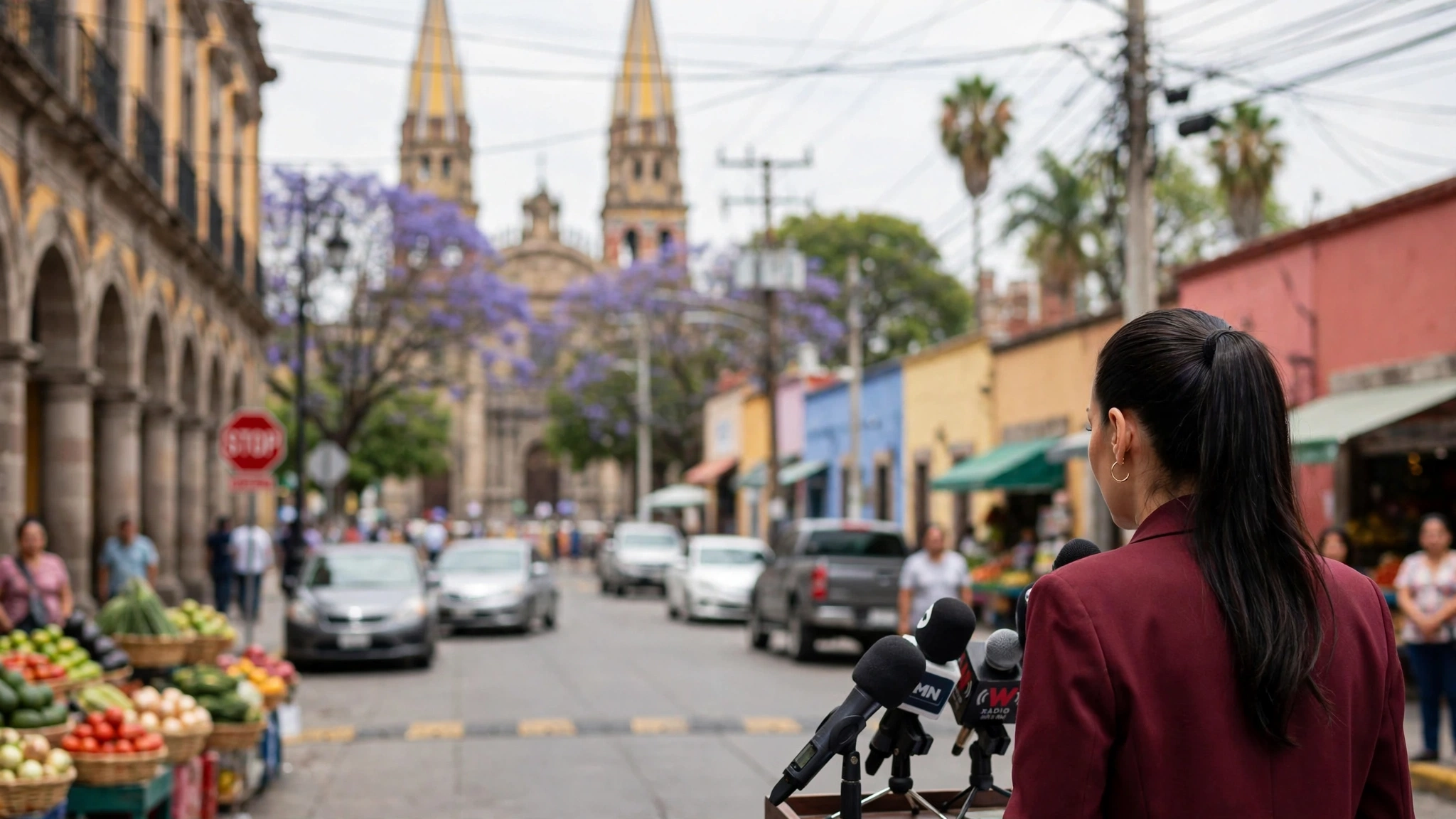 Mery Pozos durante el anuncio de su aspiración a la coordinación municipal de Morena en Guadalajara