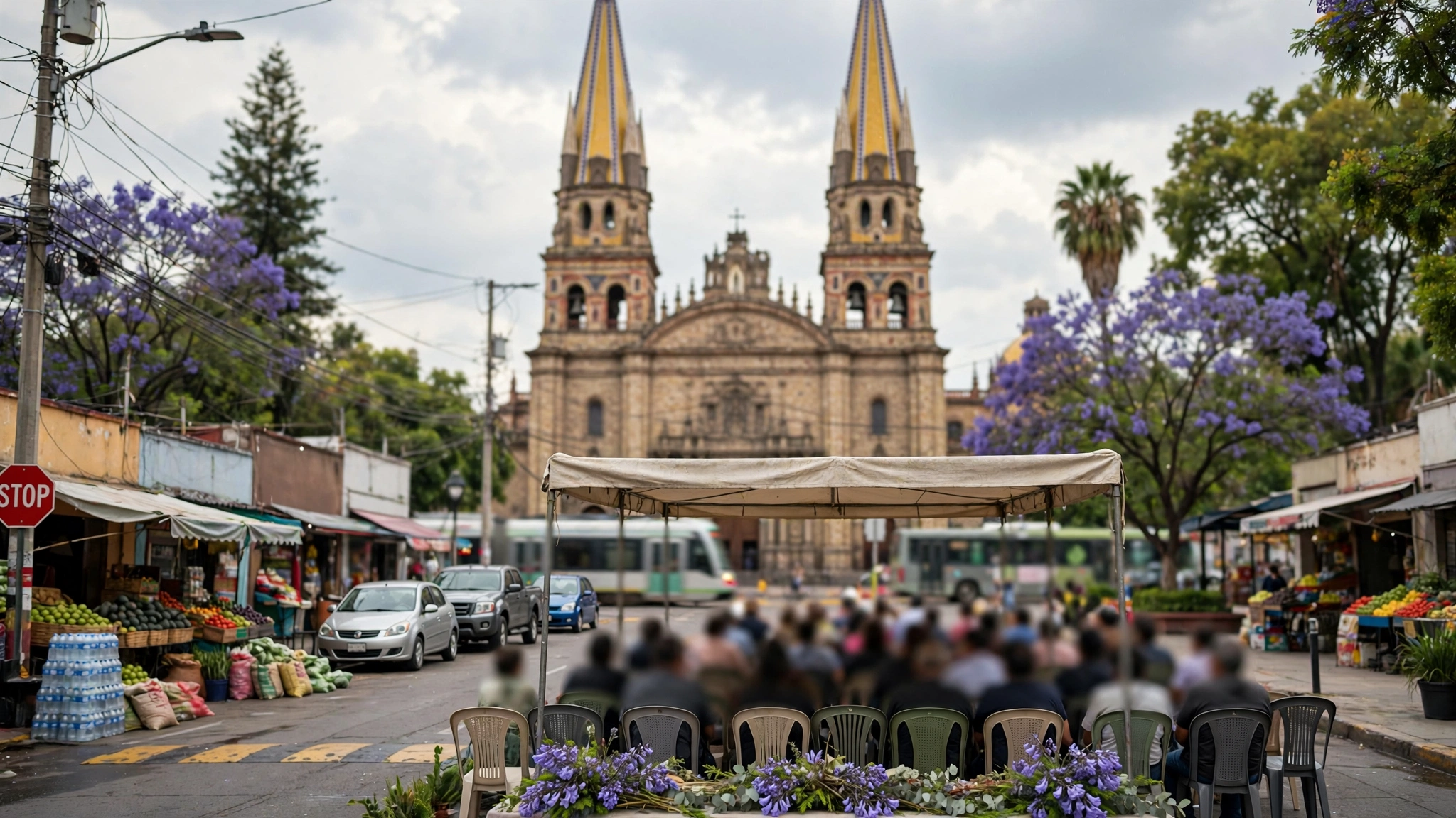 Misa de Patrocinio celebrada frente a la Catedral de Guadalajara antes de la Romería