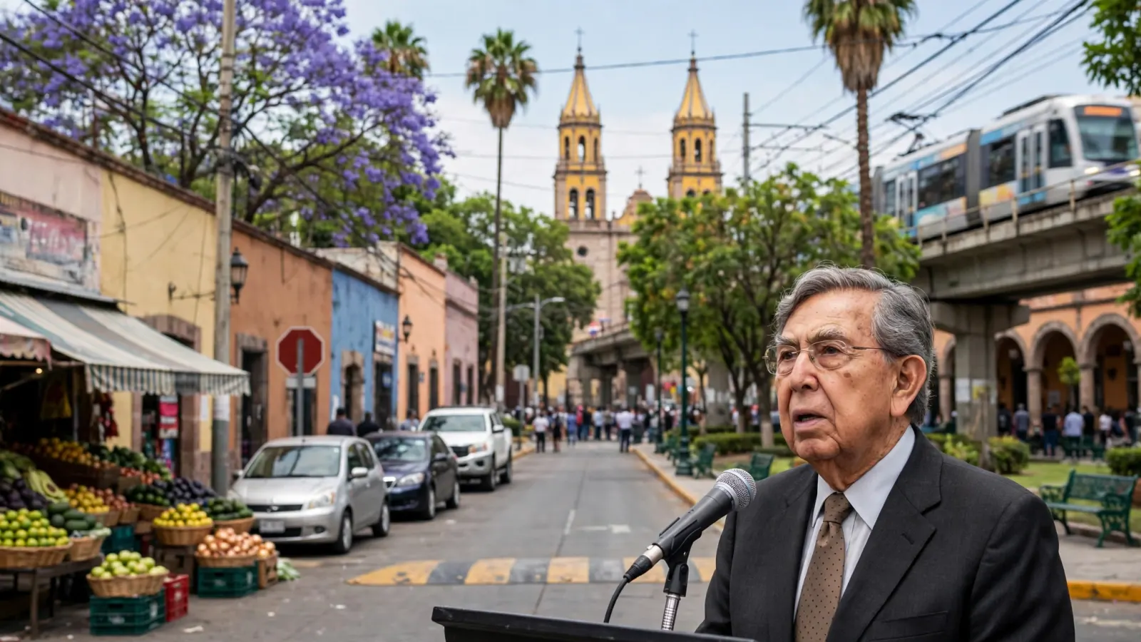 Cuauhtémoc Cárdenas Solórzano durante un acto público