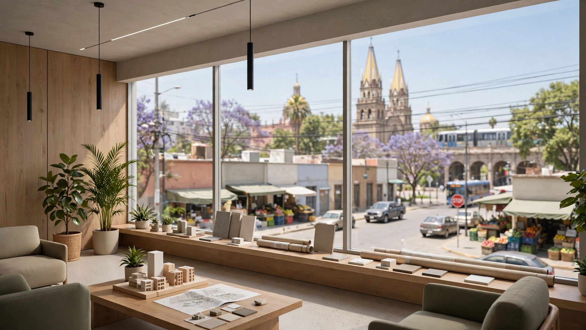 Interior del espacio Península Experience dentro de la torre Garibaldi Residences en Guadalajara