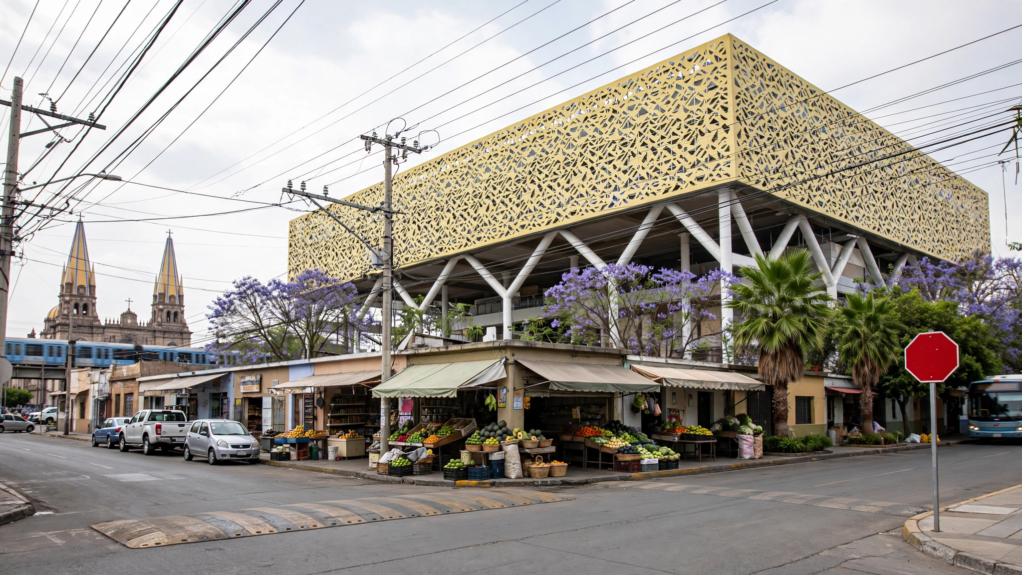 Fachada del mercado Corona en el Centro Histórico de Guadalajara, sede de una oficialía del Registro Civil